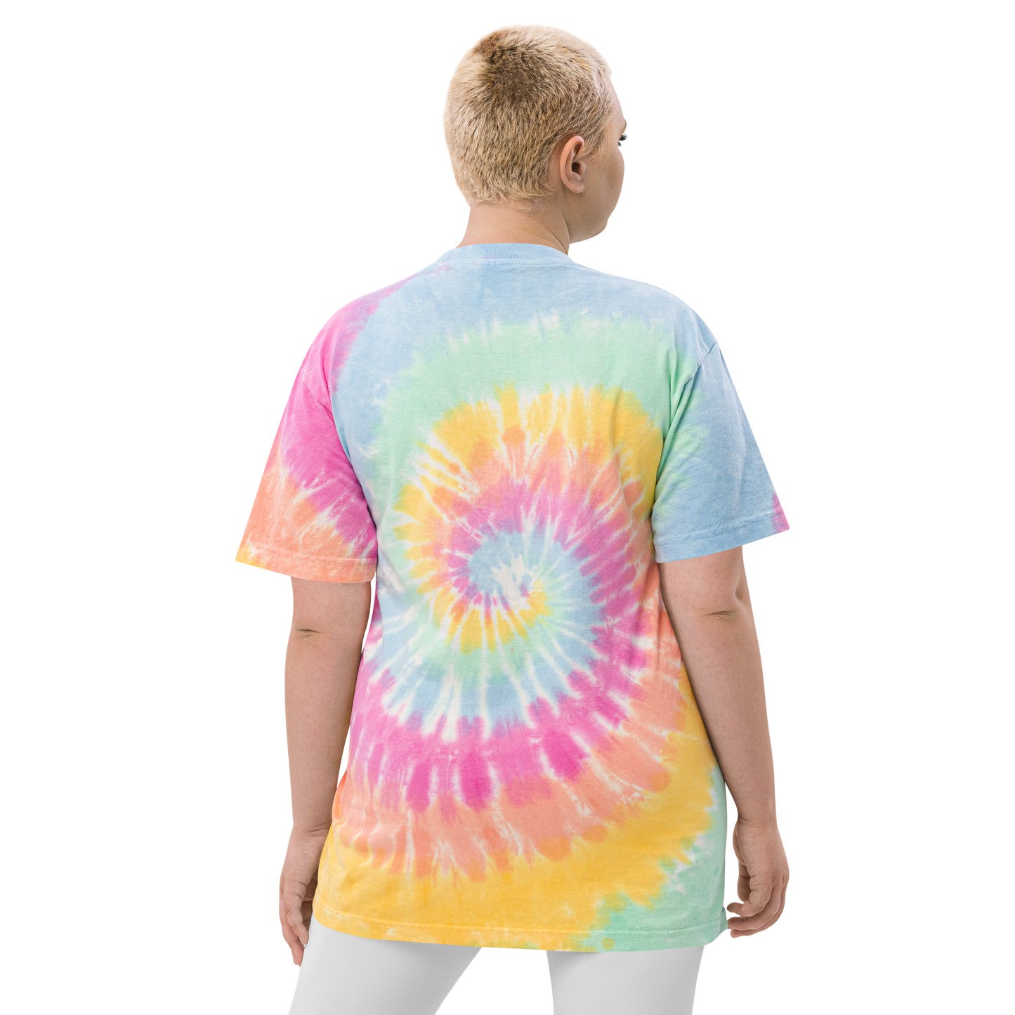 Embroidered SSG Oversized tie-dye t-shirt