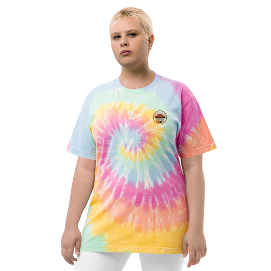 Embroidered SSG Oversized tie-dye t-shirt