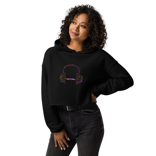 Headset Graffiti Crop Hoodie