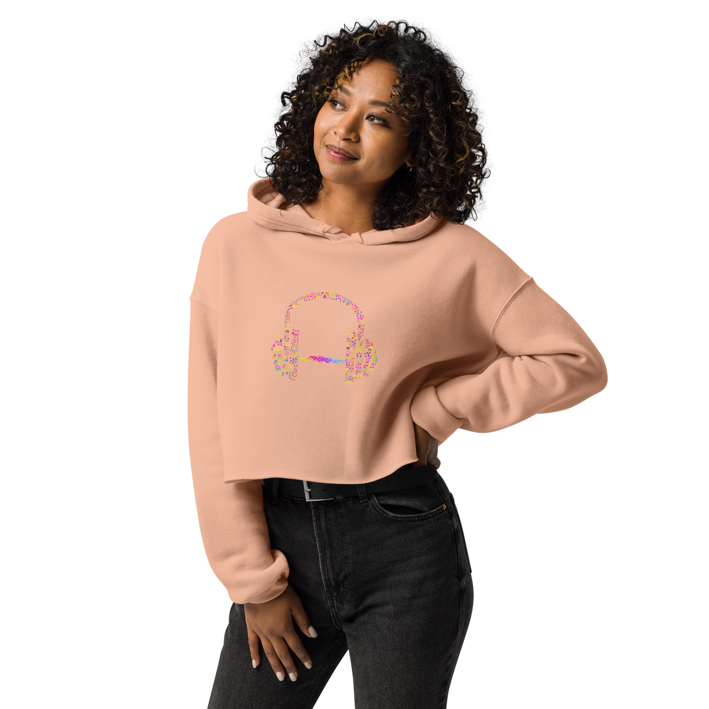 Headset Graffiti Crop Hoodie